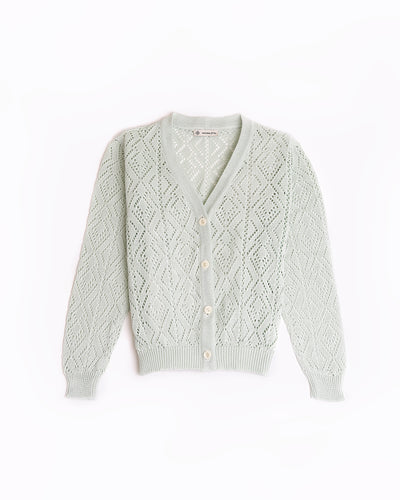 light green cotton cardigan