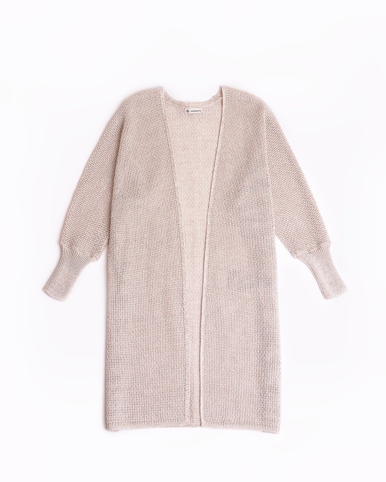 Linen patchwork long cardigan