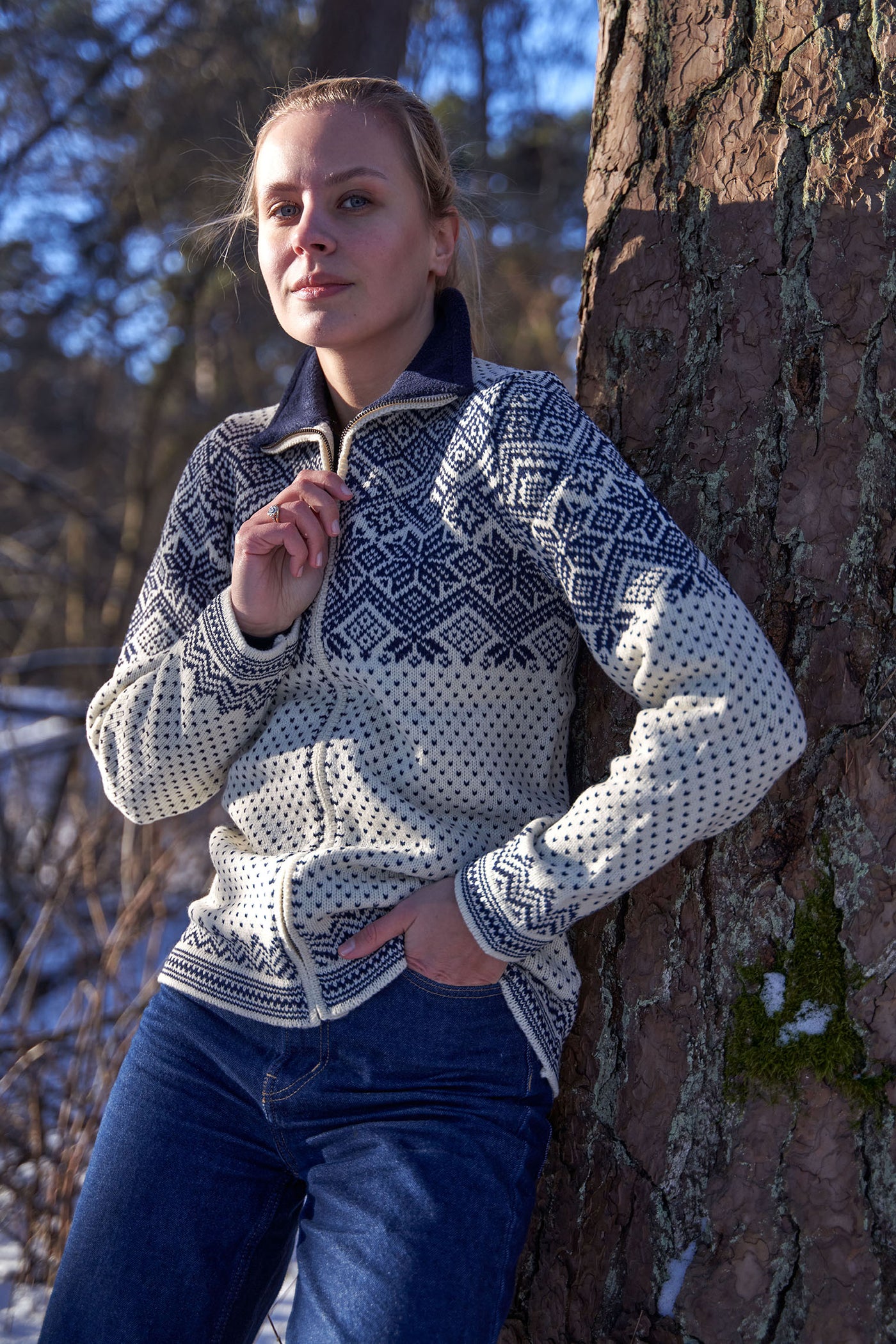 Vilo Damen-Cardigan mit Reißverschluss