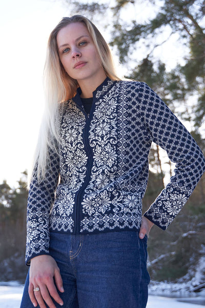 Varbla Reißverschluss-Strickjacke