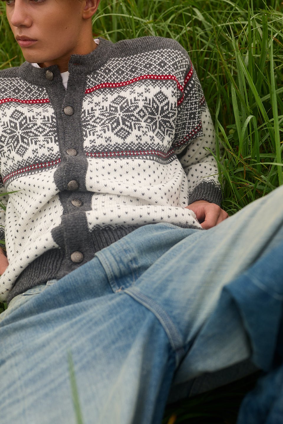 Lusekofte men's buttoned cardigan