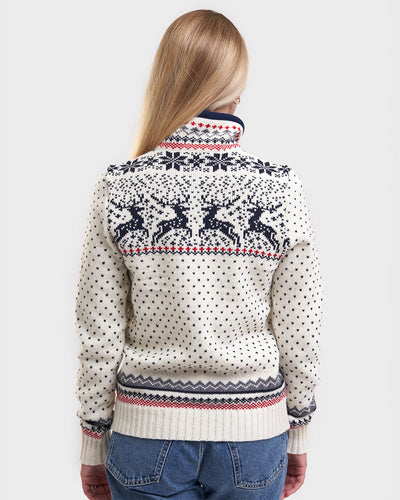 Reindeer women's collared sweater