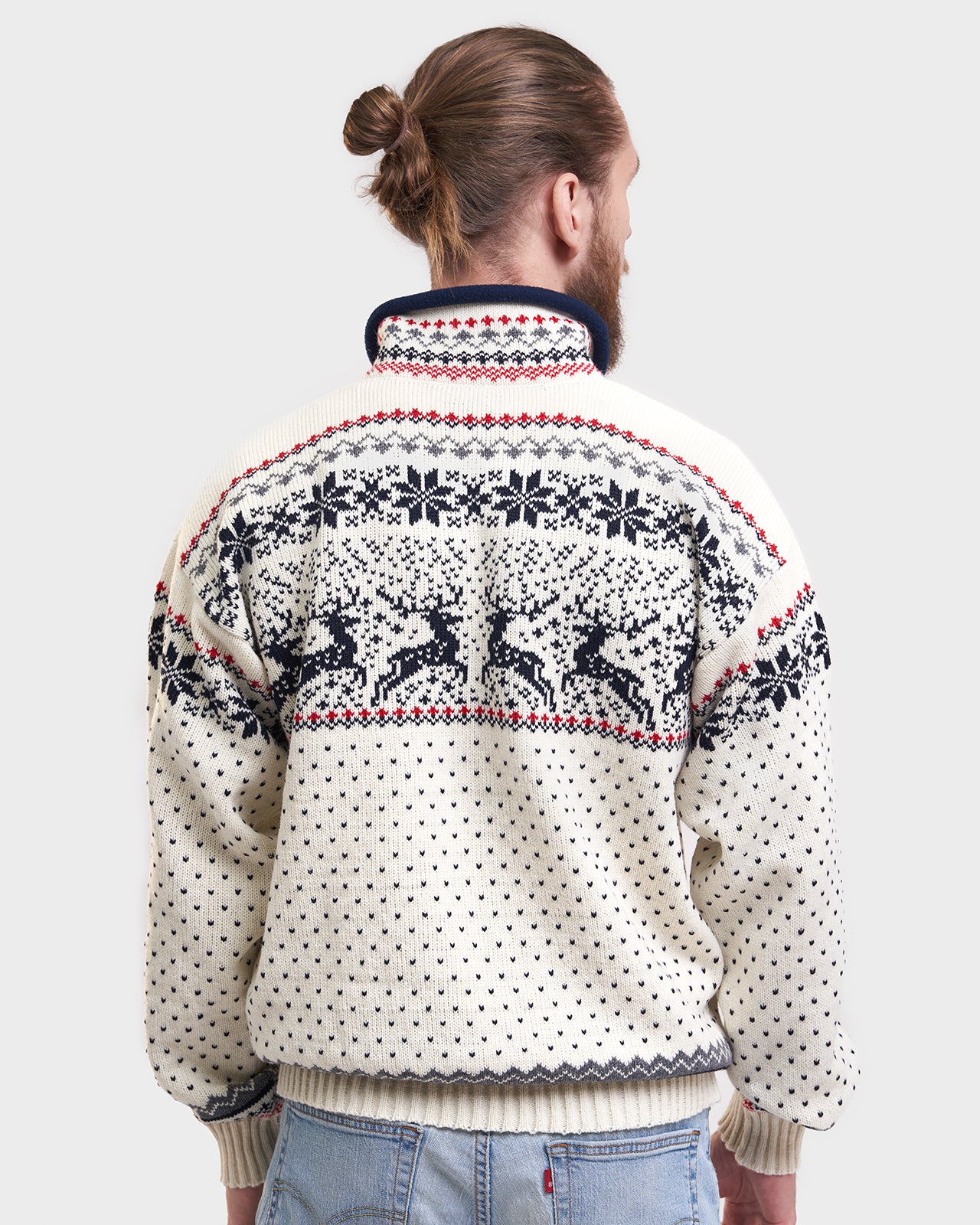 Reindeer men's collared sweater