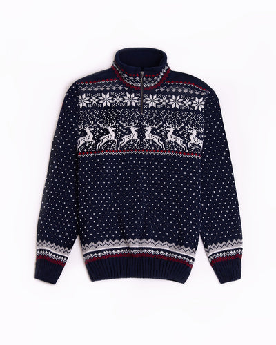 Reindeer women's collared sweater