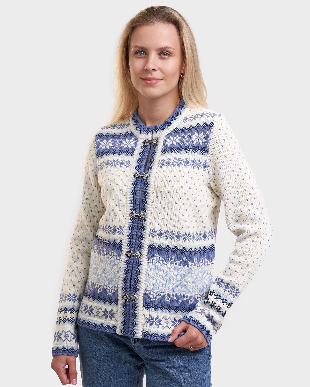 Tori jacquard knit cardigan