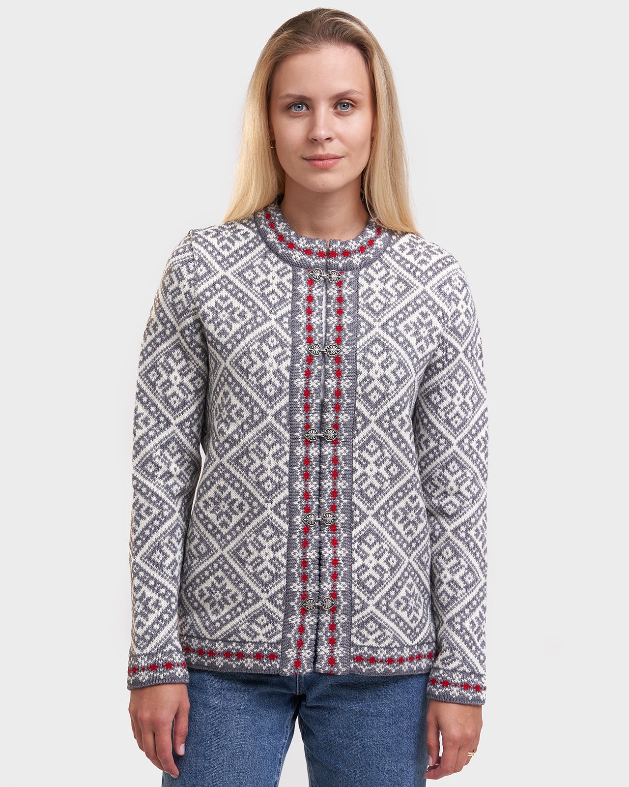 Muhu woolen pattern cardigan