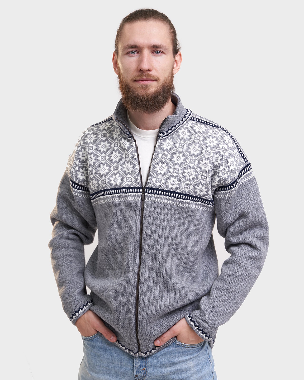 Kihnu zipper cardigan