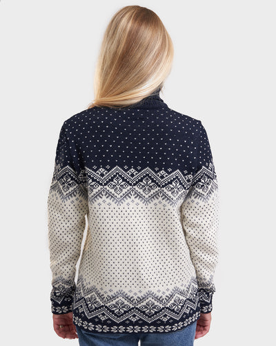 Wool women's high neck sweater