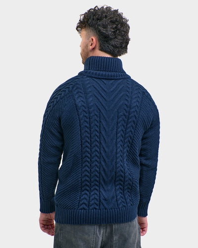 Käsmu men's braided high neck sweater