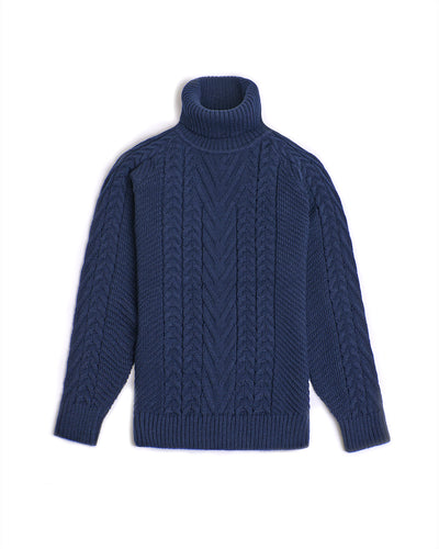 Käsmu men's braided high neck sweater