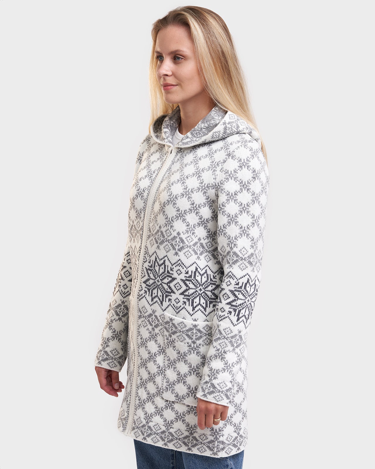 Varbla woolen zipper hooded coat