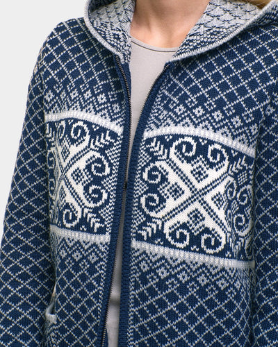 Fana woolen zipper hooded coat