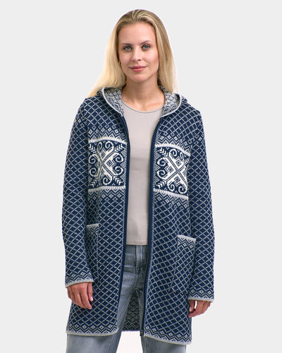 Fana woolen zipper hooded coat