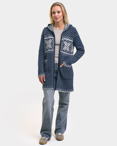 Fana woolen zipper hooded coat