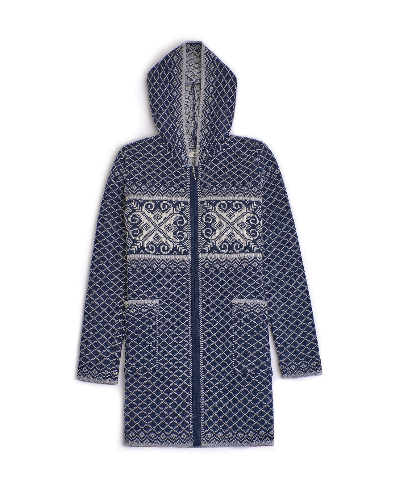 Fana woolen zipper hooded coat