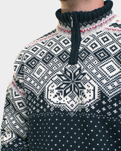 Voss men's zip-neck sweater