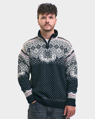 Voss men's zip-neck sweater