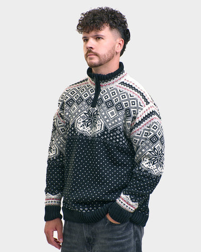 Voss men's zip-neck sweater