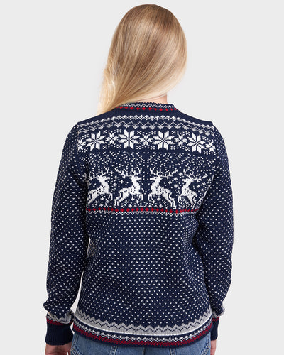 Reindeer women's round neck sweater