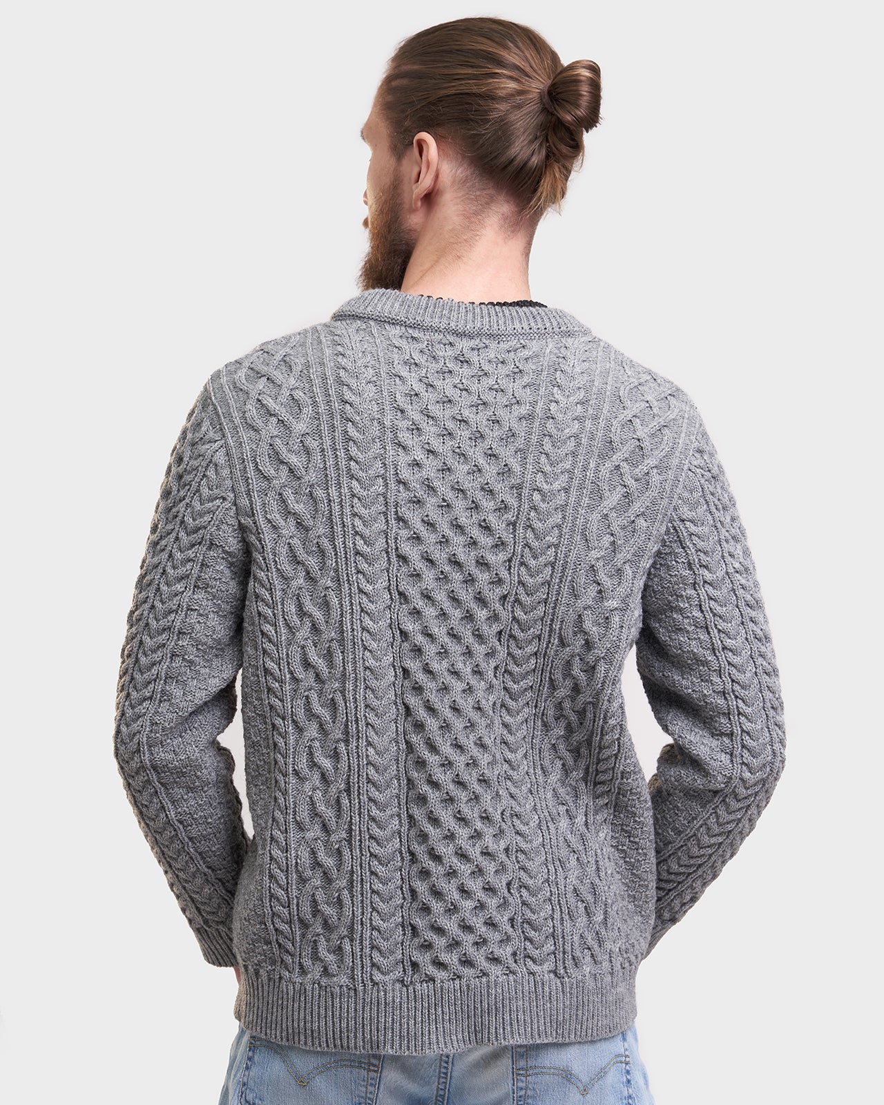 Vilsandi Aran-Pullover für Herren