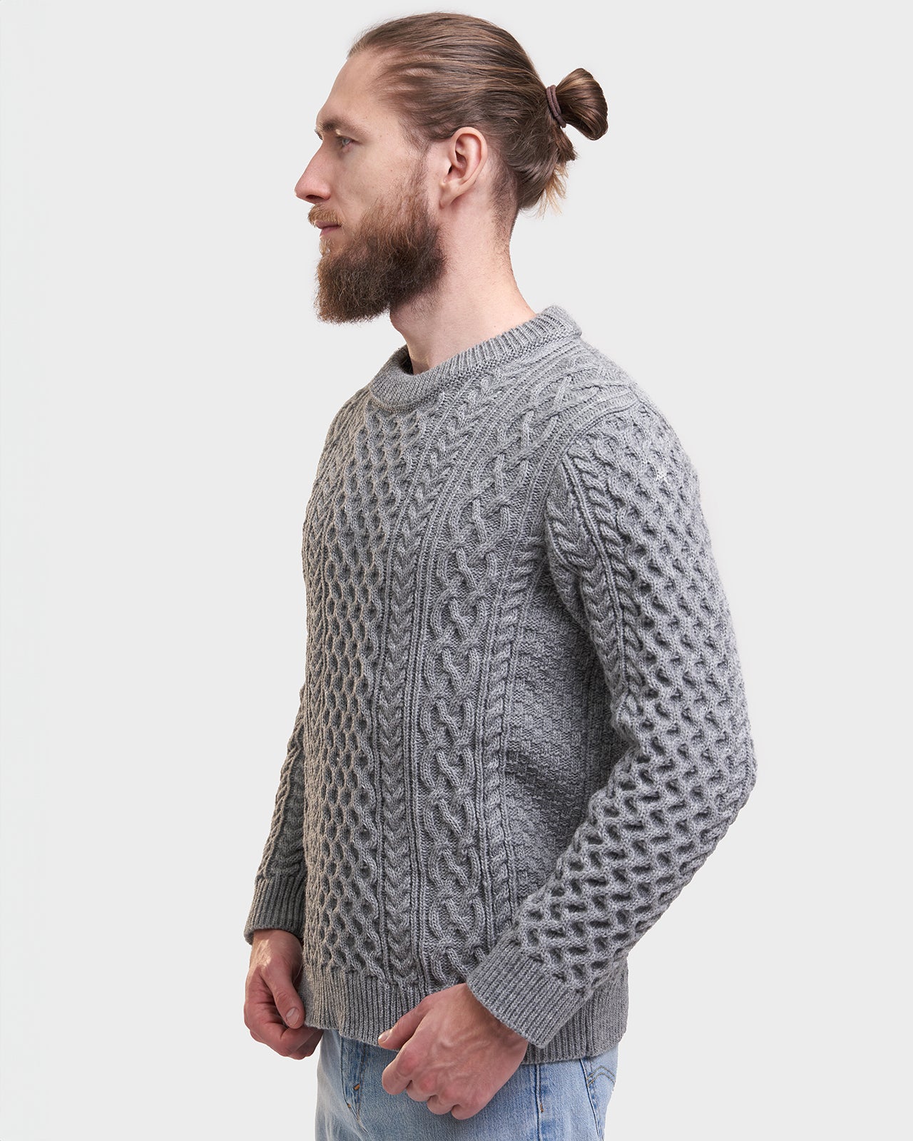 Vilsandi Aran-Pullover für Herren