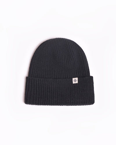 black wool beanie