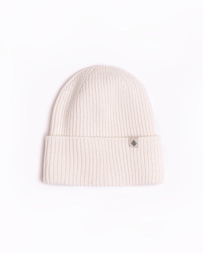 white wool beanie