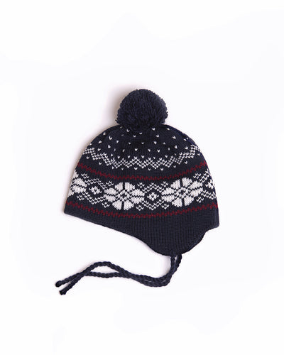 navy wool kid's hat