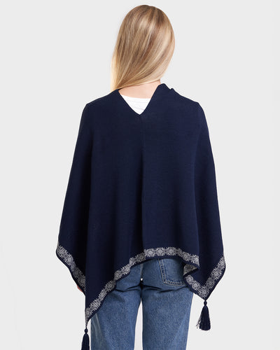 Vilo multi-wear jacquard knit poncho