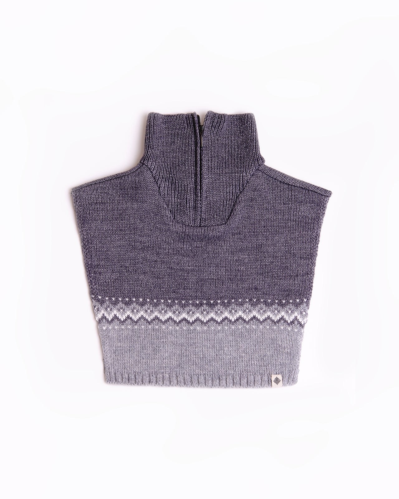 wool grey turtleneck collar