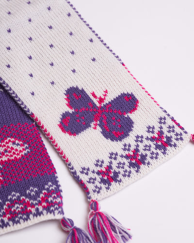 kids woolen scarf with butterfly