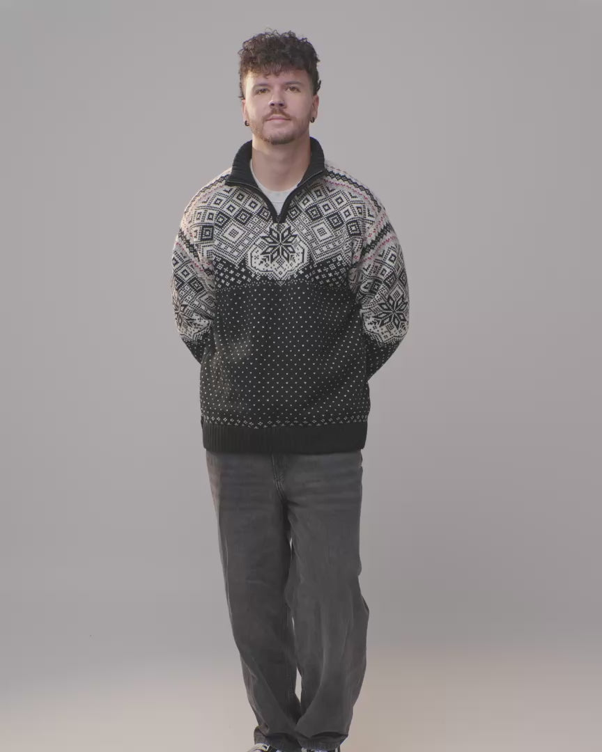 Voss men's zip-neck sweater
