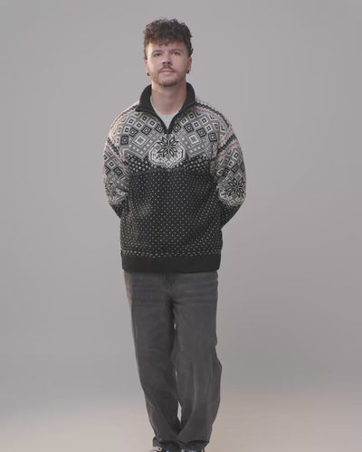 Voss men's zip-neck sweater