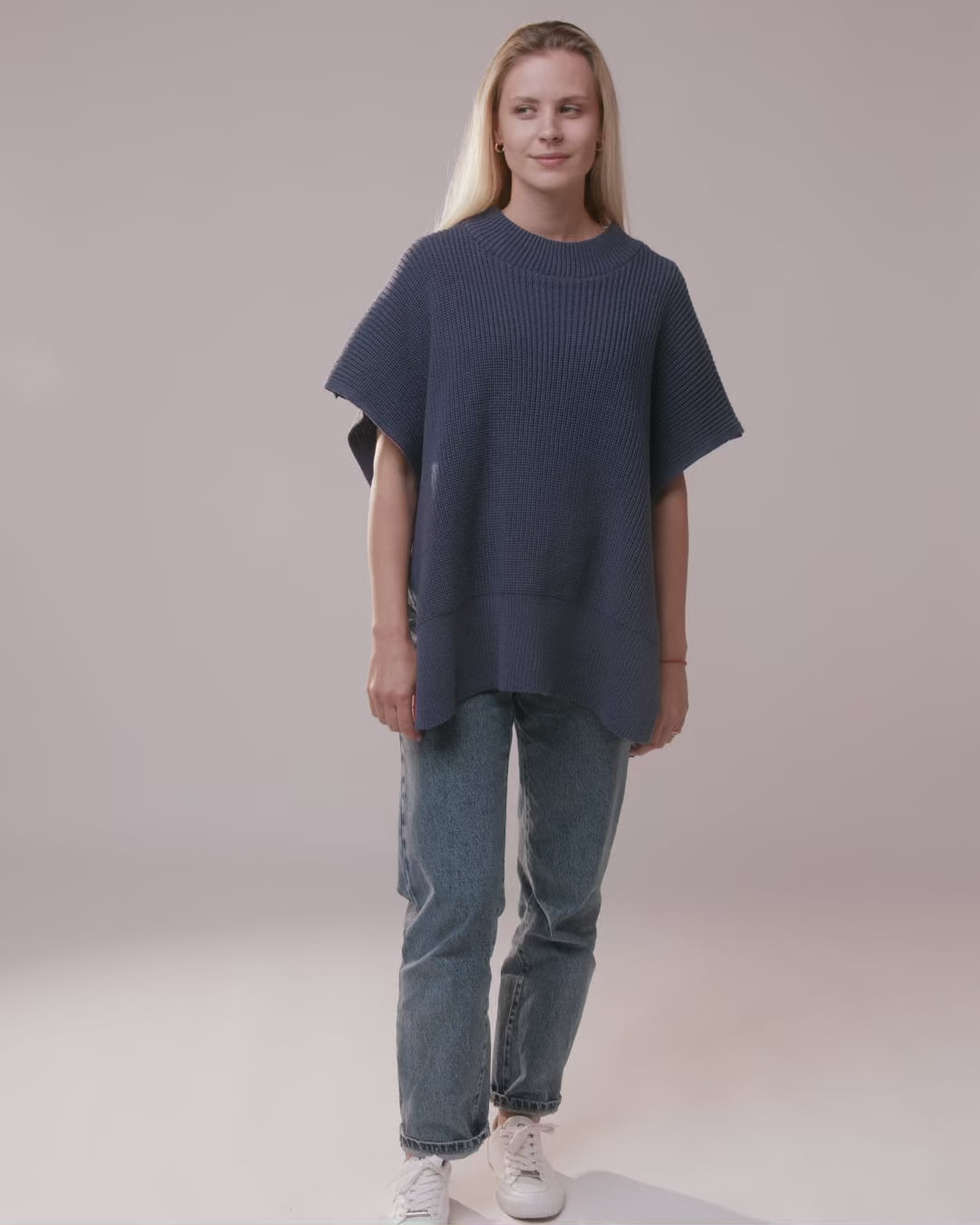 Lihula rib knit poncho