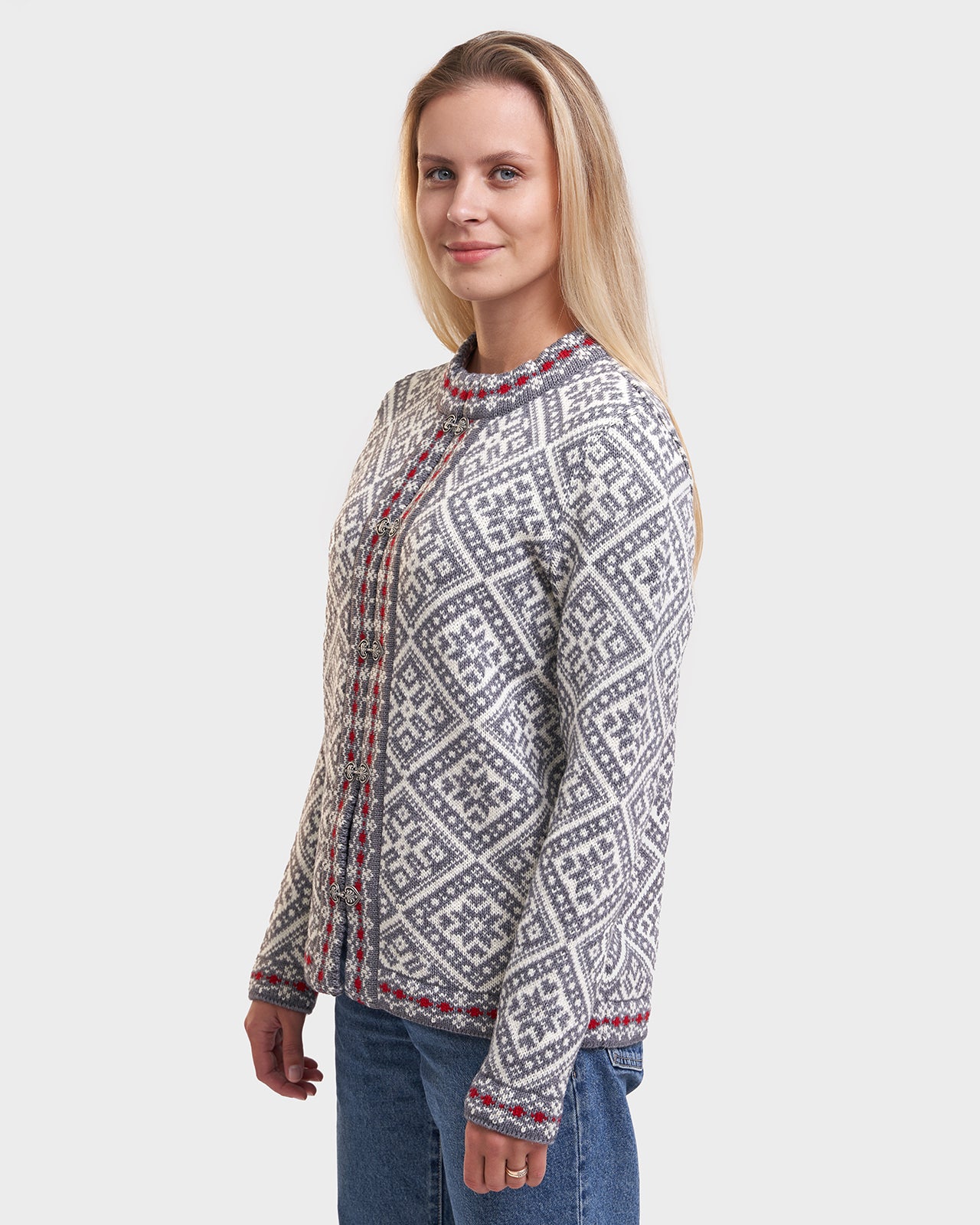 Wollmuster-Strickjacke von Muhu