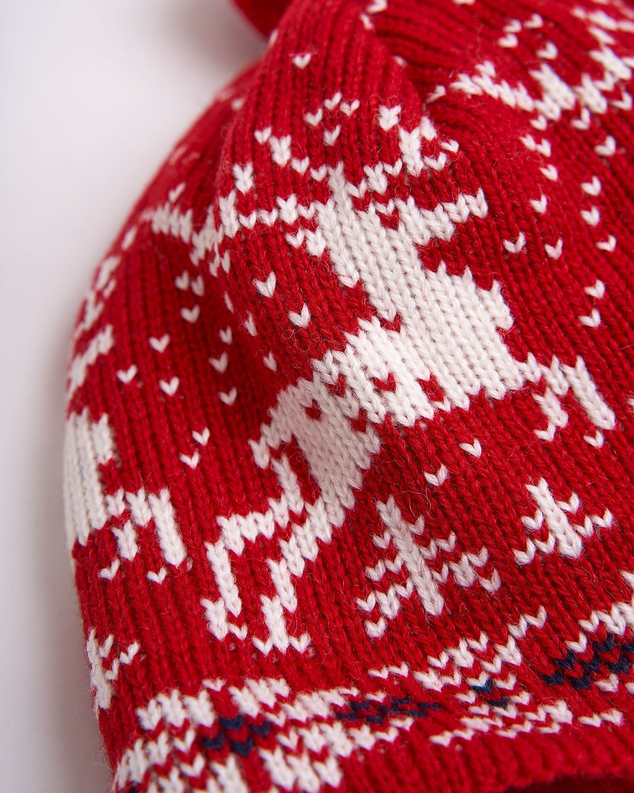 Christmas wool hat with reindeers