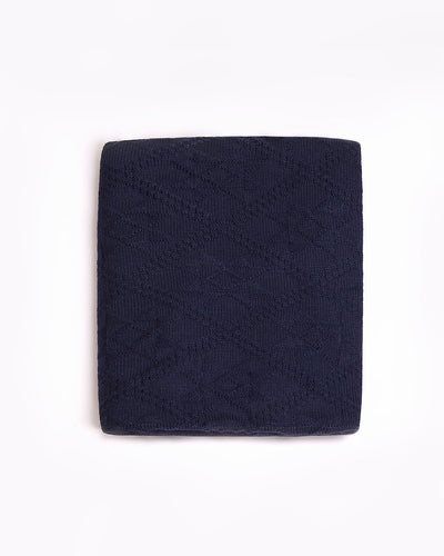 Navy blue wool throw