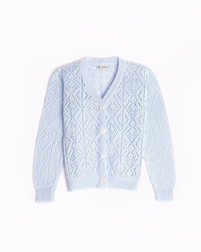 light blue cotton cardigan