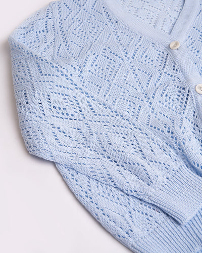 light blue cotton cardigan