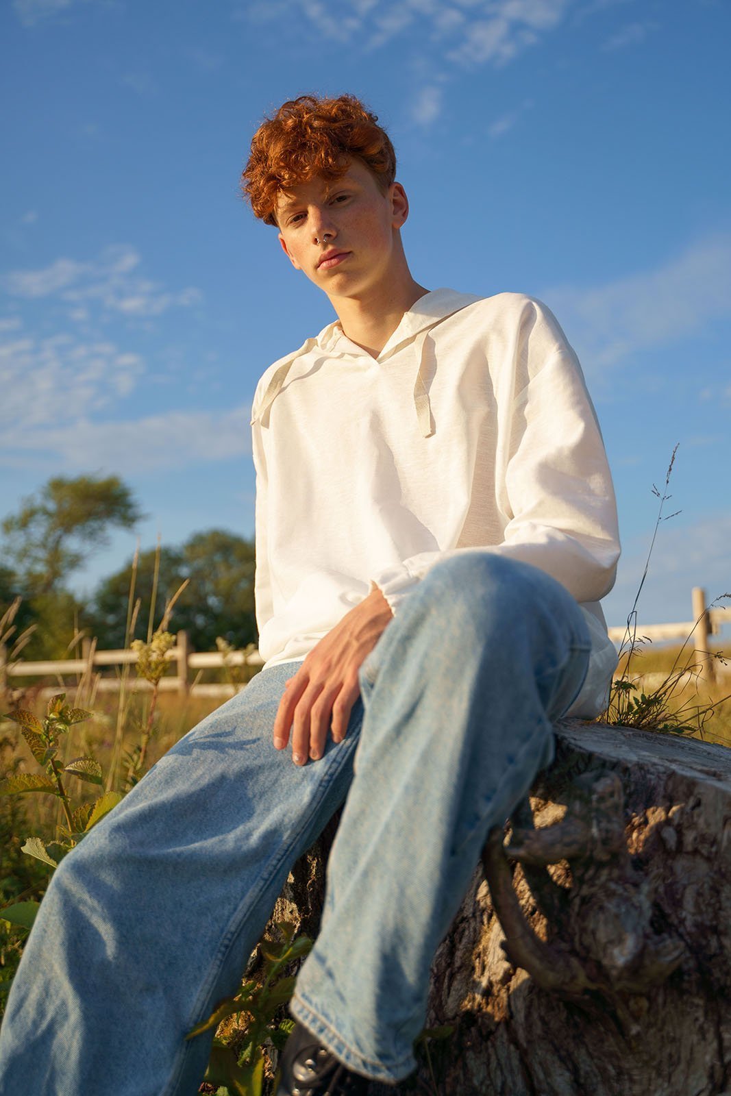 Unisex linen hoodie