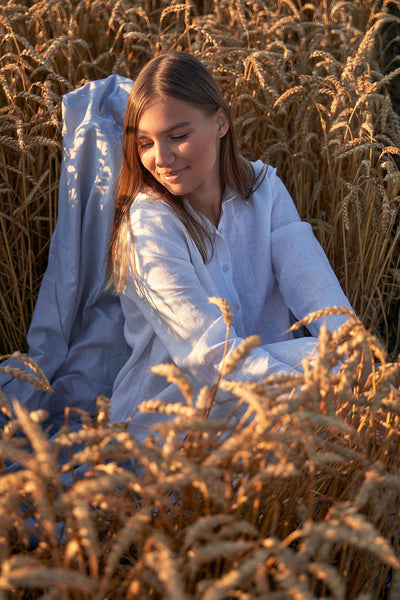 Women's linen white tunic