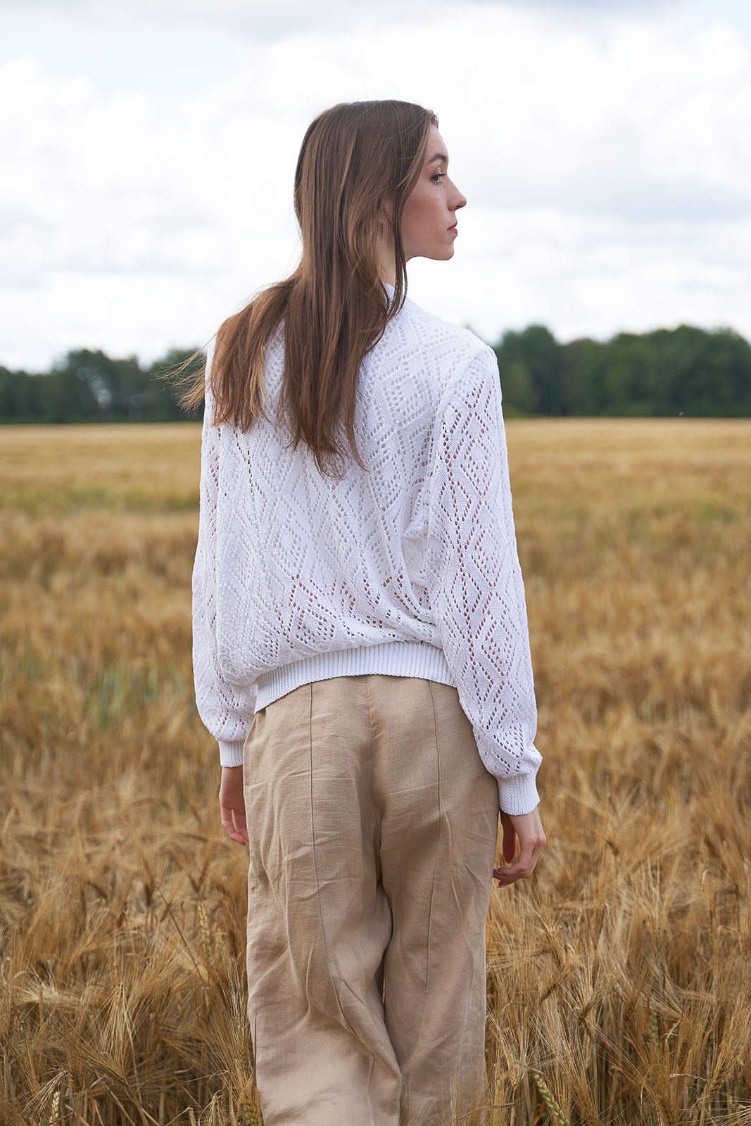 white cotton cardigan