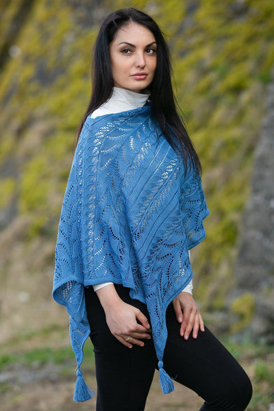 linen openwork poncho