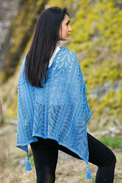 Kadrina linen openwork poncho