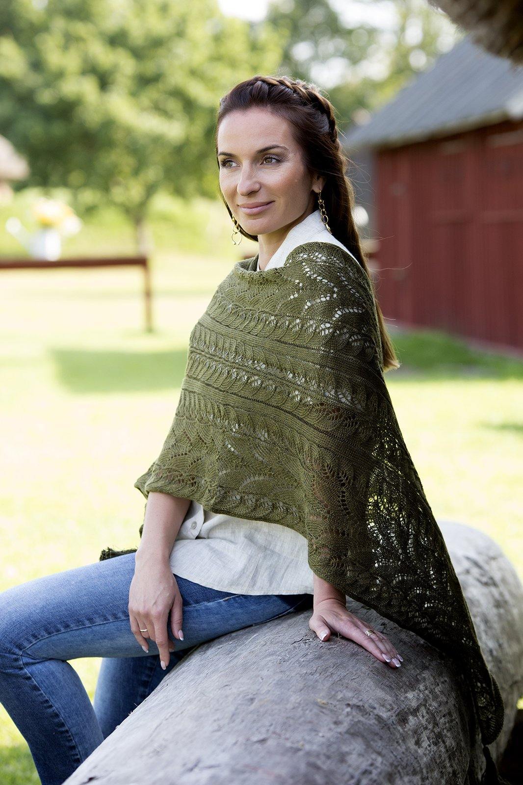 linen openwork poncho