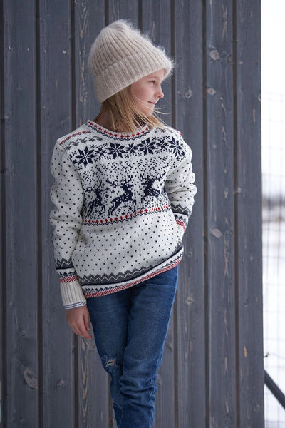 Reindeer kid's round sweater