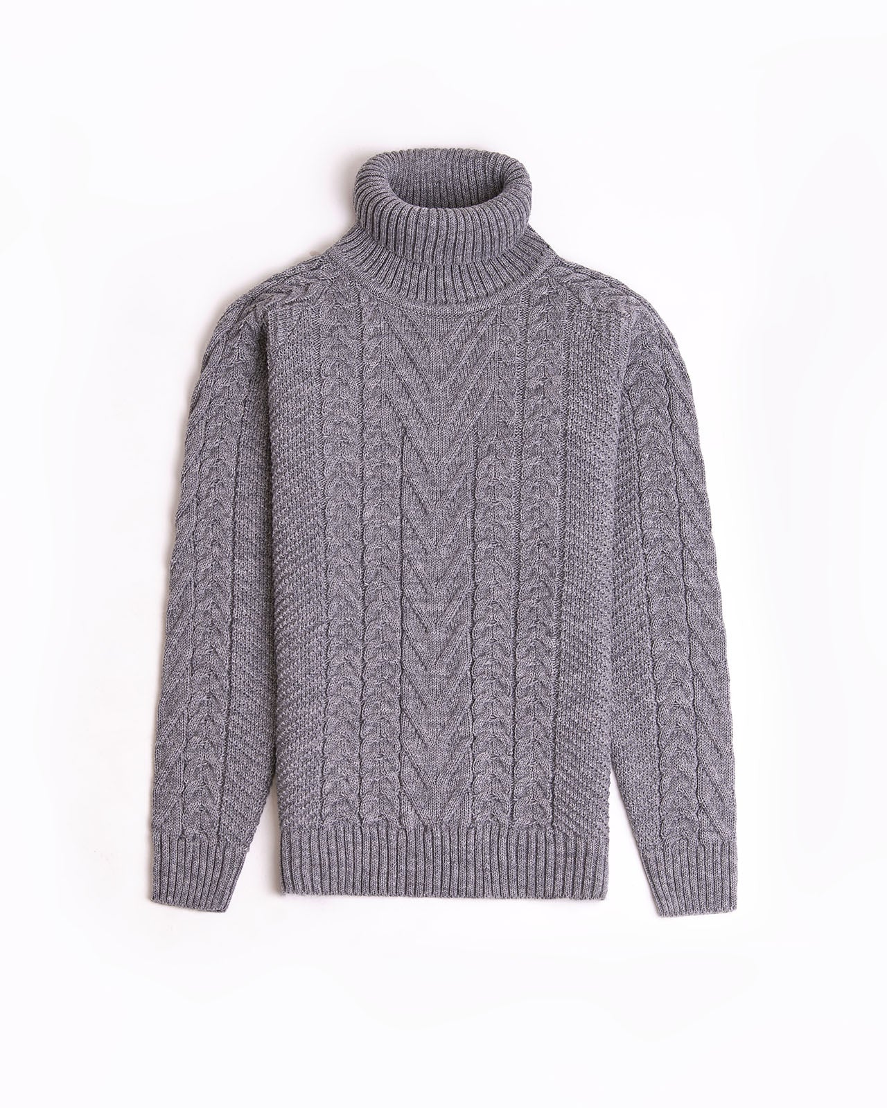 Women's wool braided sweater