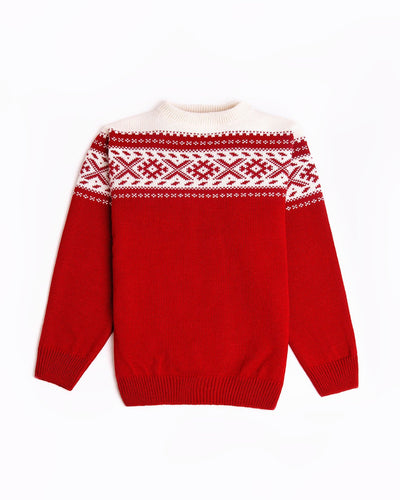 Nordic men's round neck sweater