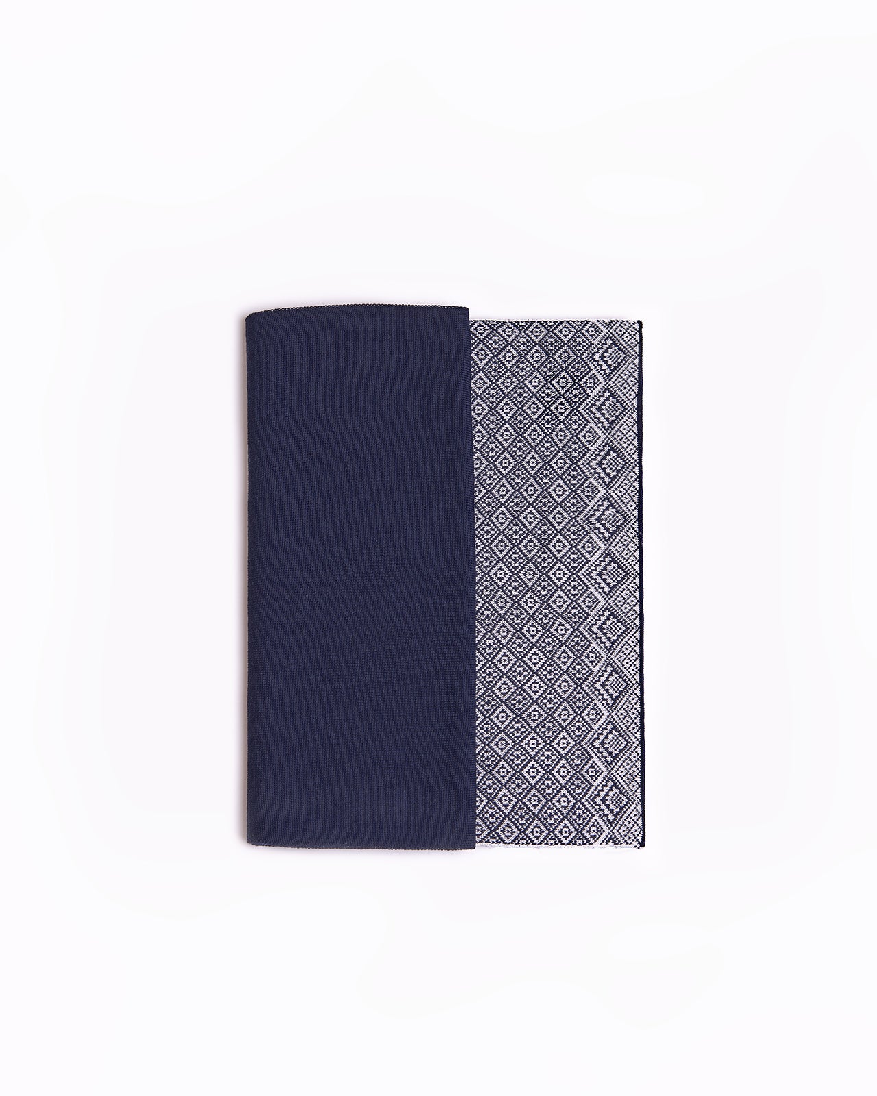 navy merino wool scarf