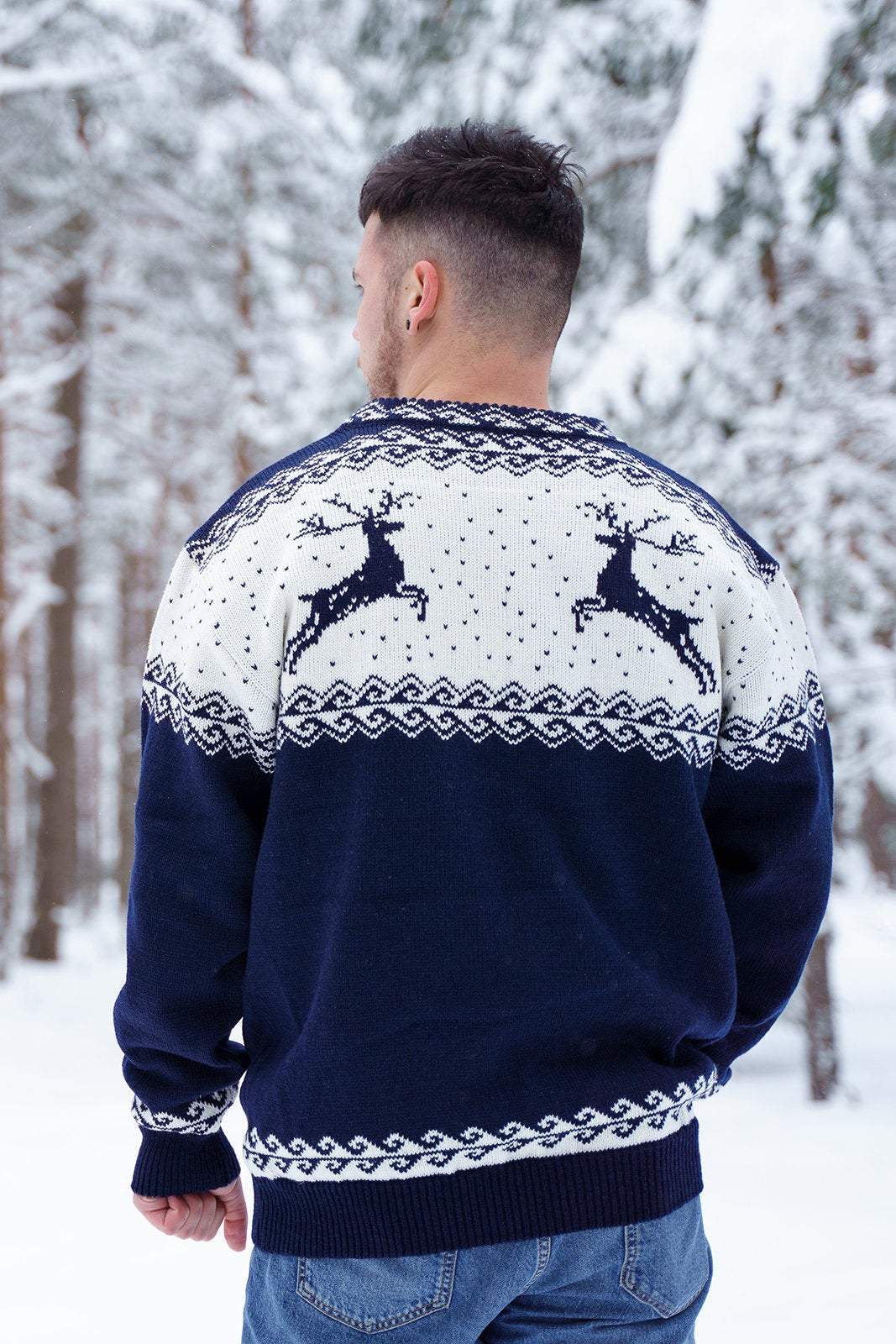 Reindeer oversize jumper - Natural Style Estonia